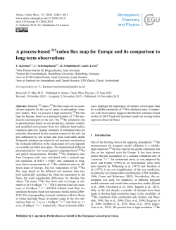 A process-based 222radon flux map for Europe and its comparison