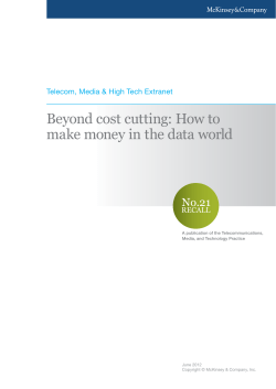 Beyond cost cutting: How to make money in the data world
