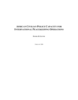 african civilian police capacity for international peacekeeping
