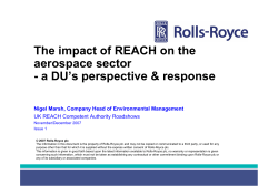 The impact of REACH on the aerospace sector