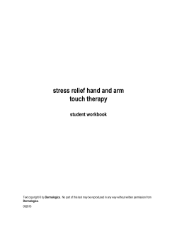 stress relief hand and arm touch therapy
