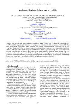 Analysis of Tunisian Labour market rigidity