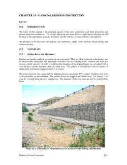 CHAPTER 15 - GABIONS, EROSION PROTECTION