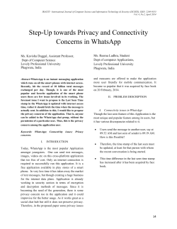 Step-Up towards Privacy and Connectivity Concerns in WhatsApp