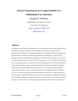 Sensory Experiences as Cryptic Symbols of a Multimodal User