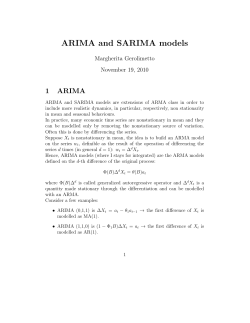 ARIMA and SARIMA models