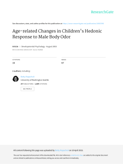 Age-related Changes in Children`s Hedonic Response to Male Body