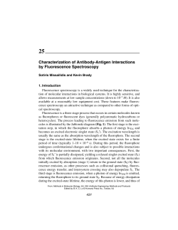 Characterization of antibody-antigen interactions by fluorescence