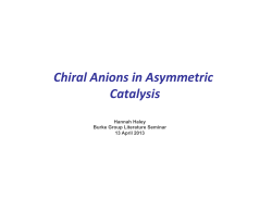 Chiral Anions in Asymmetric Catalysis