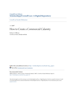 How to Create a Commercial Calamity
