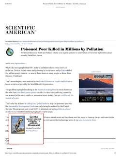 Poisoned Poor Killed in ...n - Scientific American