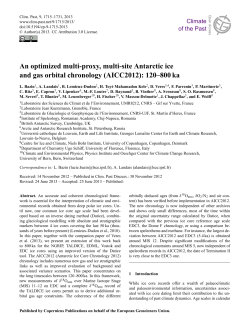 An optimized multi-proxy, multi-site Antarctic ice and gas orbital