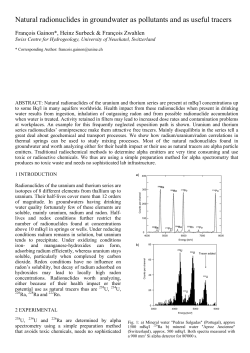 Natural radionuclides in groundwater as pollutants and as useful