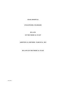 Medical Staff By-Laws 2015