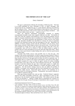 the importance of `the gap`