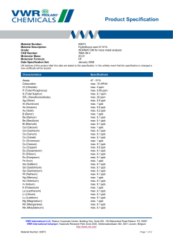 Product Specification