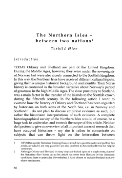 The Northern Isles - between two nations 1
