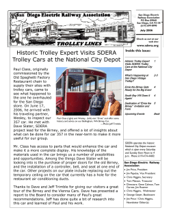 Historic Trolley Expert Visits SDERA Trolley Cars at the National City