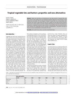 - OCL - Oilseeds and fats, Crops and Lipids