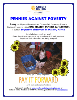 pennies against poverty