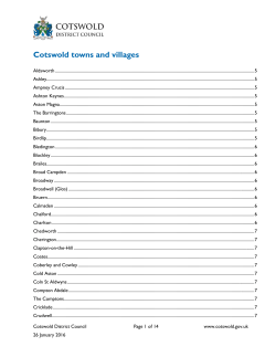 Cotswold towns and villages