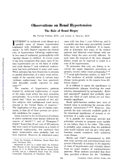Observations on Renal Hypertension