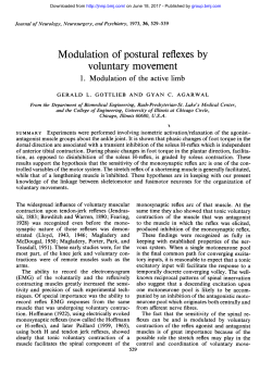 Modulation of postural reflexes by voluntary movement