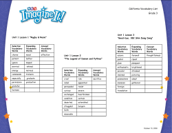 California Vocabulary List Grade 3