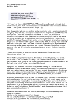 Conceptual Disappointment NEW.Version