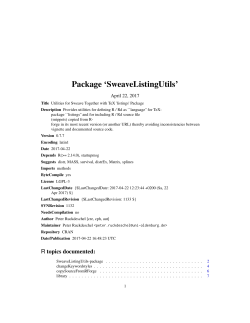 Package `SweaveListingUtils`