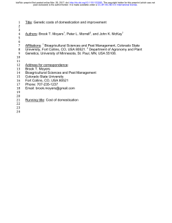 Genetic costs of domestication and improvement