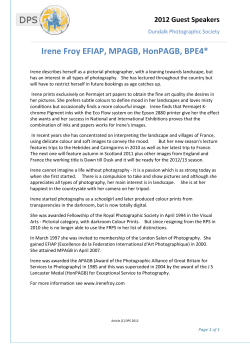 Irene Froy EFIAP, MPAGB, HonPAGB, BPE4