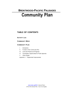 Brentwood-Pacific Palisades Community Plan