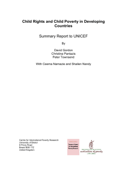 Child Rights and Child Poverty in Developing Countries