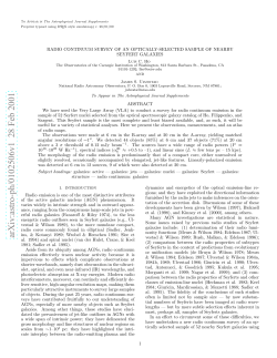 Radio Continuum Survey of an Optically