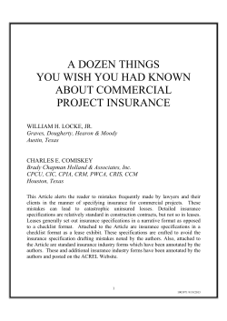 a dozen things you wish you had known about commercial project