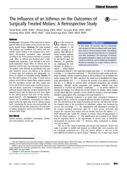 The Influence of an Isthmus on the Outcomes of Surgically Treated