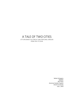 a tale of two cities - Utrecht University Repository