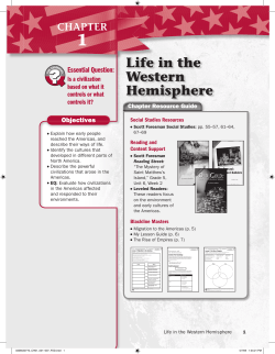 Life in the Western Hemisphere