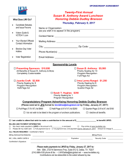 Susan B. Anthony Sponsorship Agreement, corrected