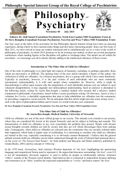 Newsletter 40 - Royal College of Psychiatrists