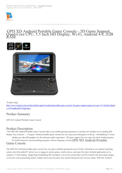 GPD XD Android Portable Game Console