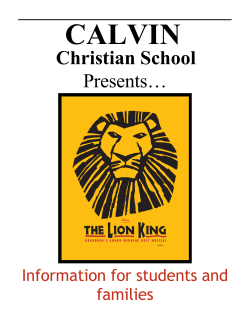 Lion King infor for families