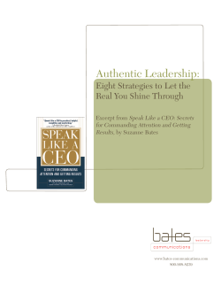 The Authenticity Gap - Bates Communications
