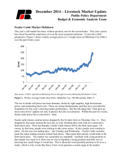 December 2014 &ndash; Livestock Market Update