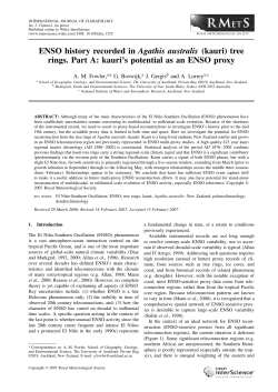 ENSO history recorded in Agathis australis (kauri) tree rings. Part A