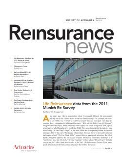 Reinsurance Section News