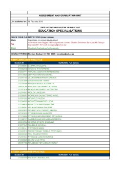 education specialisations
