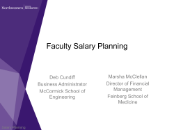 Faculty Salary Planning