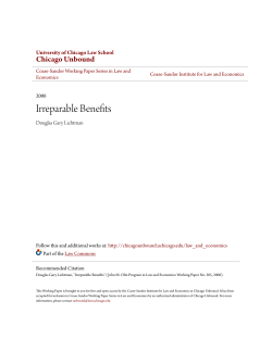Irreparable Benefits - Chicago Unbound